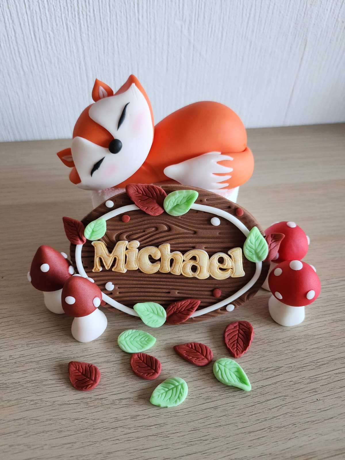 Süße Fuchs Set mit Namenschild