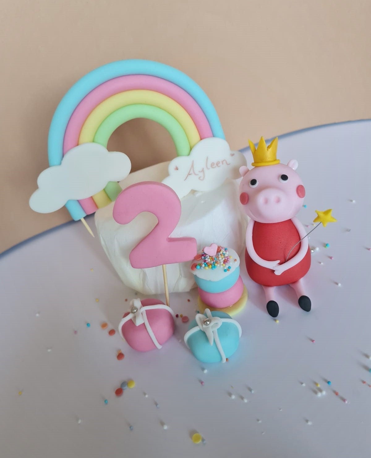 Peppa's Geburtstags Set Pastell